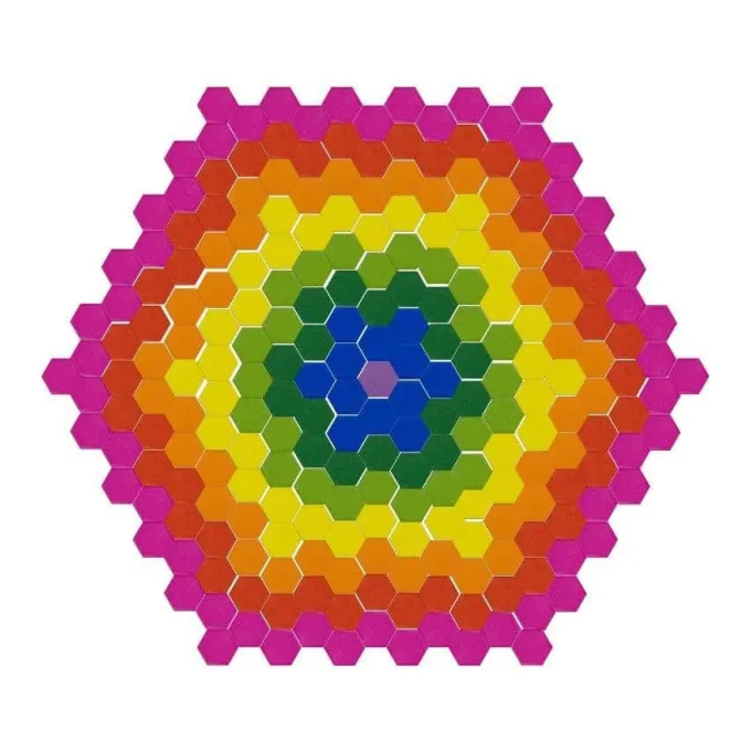 Mosaico in carta esagonale