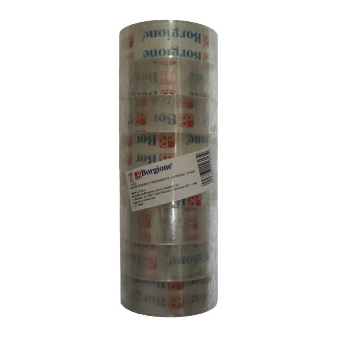 8 nastri adesivi trasparenti borgione - m 33x1.9 cm h