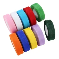 Nastri in organza borgione - 10 bobine