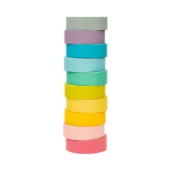 Nastri washi tape colori pastello - 10 rotoli