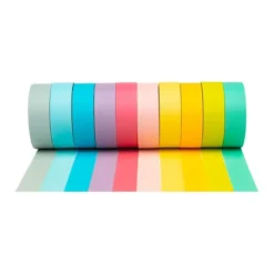 Nastri washi tape colori pastello - 10 rotoli