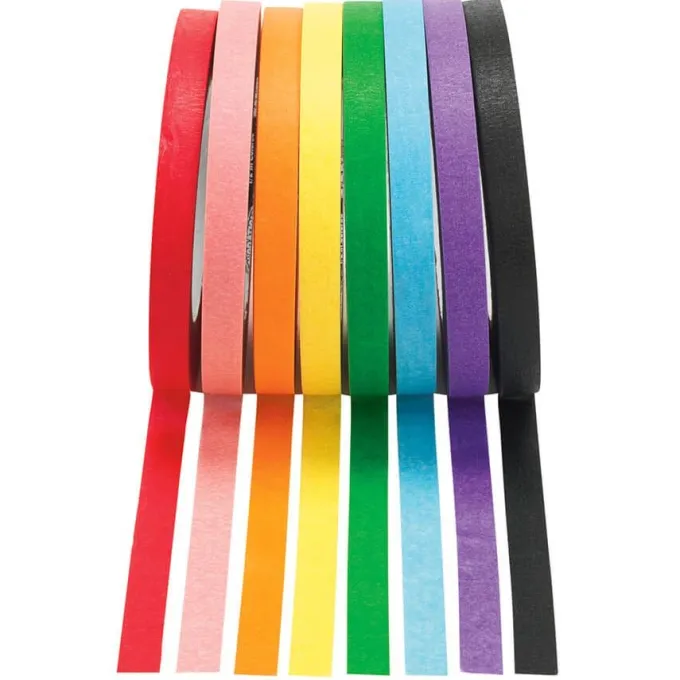 Nastro adesivo in carta 8 colori cm 1.3x55m