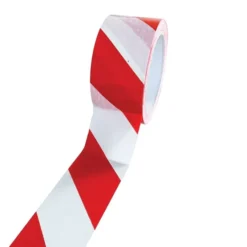 Nastro adesivo segnaletico bianco rosso da pavimento