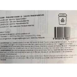 Palline per piscina trasparenti - 100 pezzi cm 6