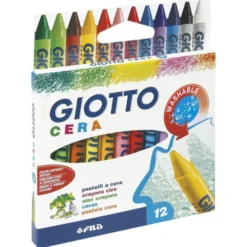 Pastelli a cera giotto - 12 pezzi 12 colori