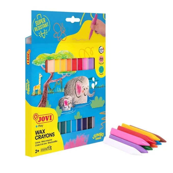 Pastelloni a cera triangolari - 24 pezzi 24 colori