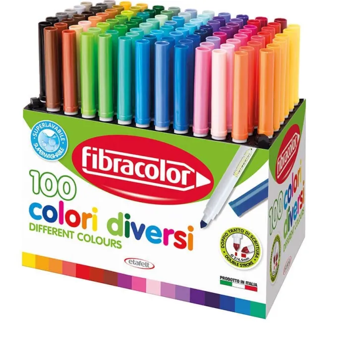 Pennarelli bilinea - 100 pezzi in 100 colori