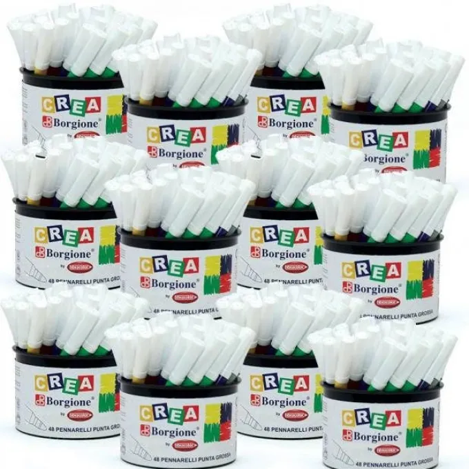 Pennarelli borgione - 576 pezzi colorati mega pacco scuola
