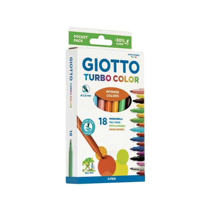 Pennarelli turbo color giotto - 18 colori