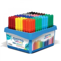Pennarelli turbo maxi color giotto - 108 pezzi pacco scuola