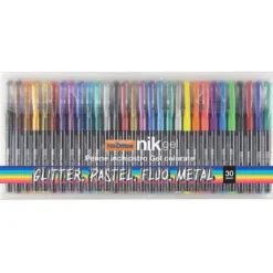 Penne gel glitter - 10 pezzi