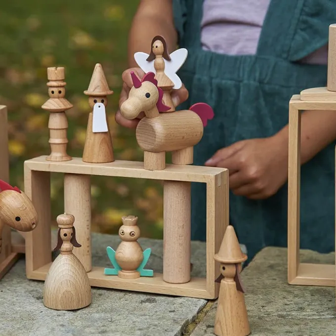 Personaggi delle fiabe in legno - 10 pezzi