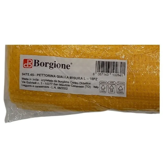 Pettorine gialle l - 10 pezzi