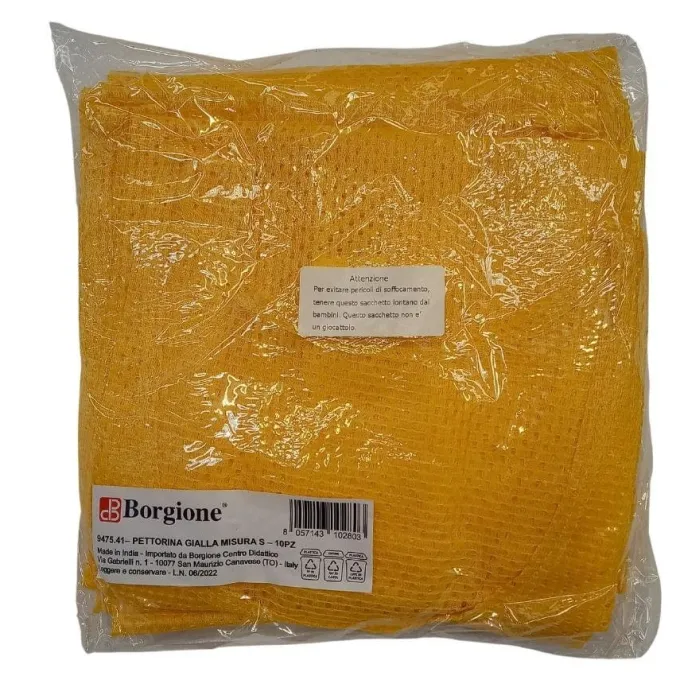 Pettorine gialle s - 10 pezzi