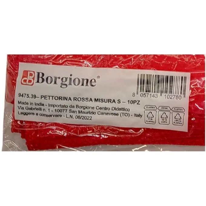 Pettorine rosse s - 10 pezzi