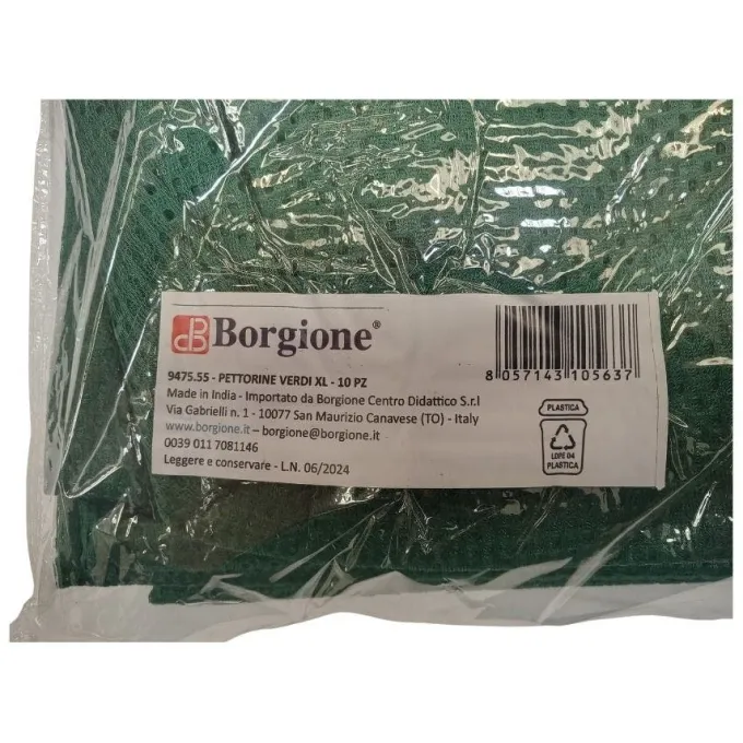 Pettorine verdi 10 pezzi - taglia xl