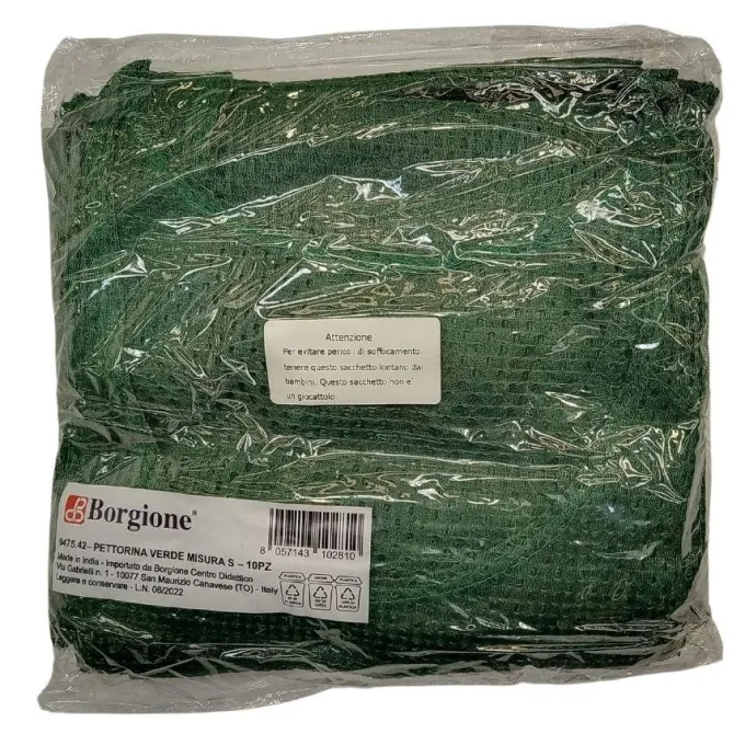 Pettorine verdi s - 10 pezzi