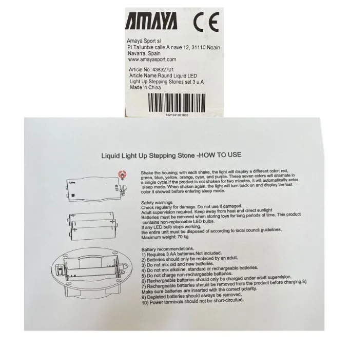 Piastrelle luminose tonde e quadrate - 6 pezzi