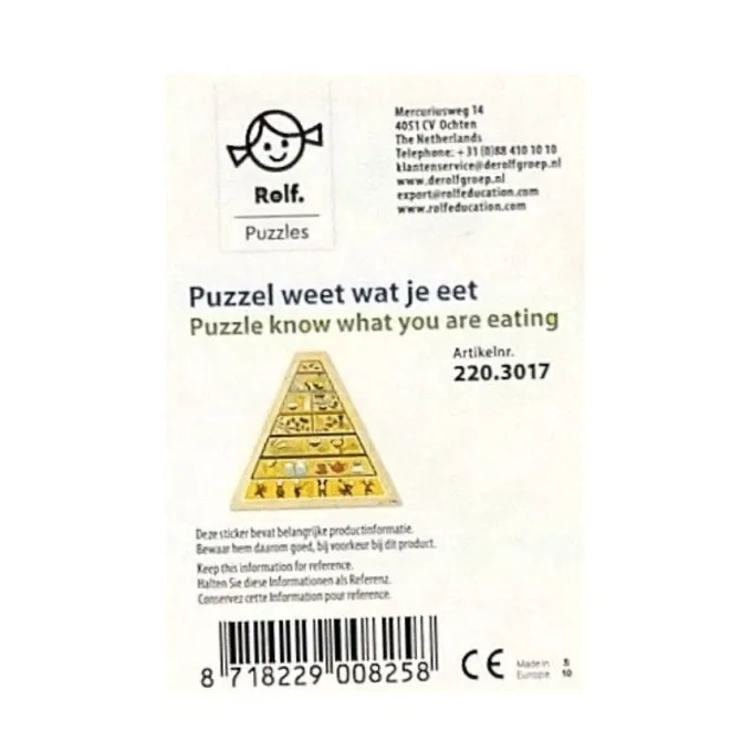 Piramide degli alimenti in legno