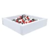 Piscina morbida mini mare con palline bianche. rosse e nere