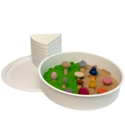 Playtray borgione - vassoione 6 spicchi con coperchio