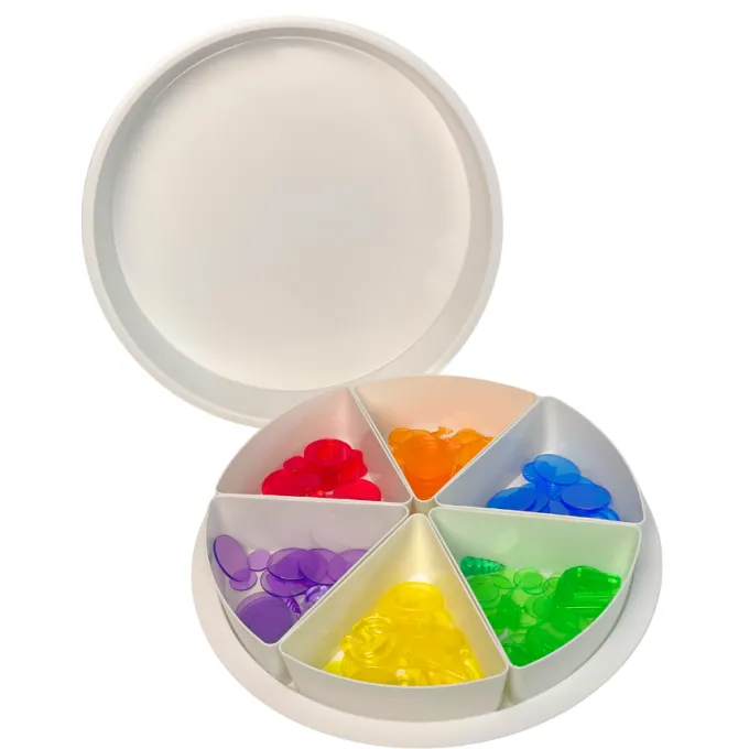 Playtray borgione - vassoione 6 spicchi con coperchio