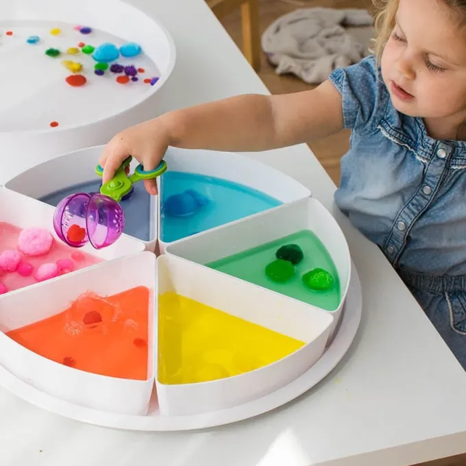 Playtray- vassoione 6 spicchi con coperchio