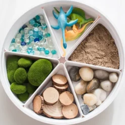 Playtray- vassoione 6 spicchi con coperchio