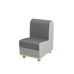 Poltrona con piedini grigio e bianco