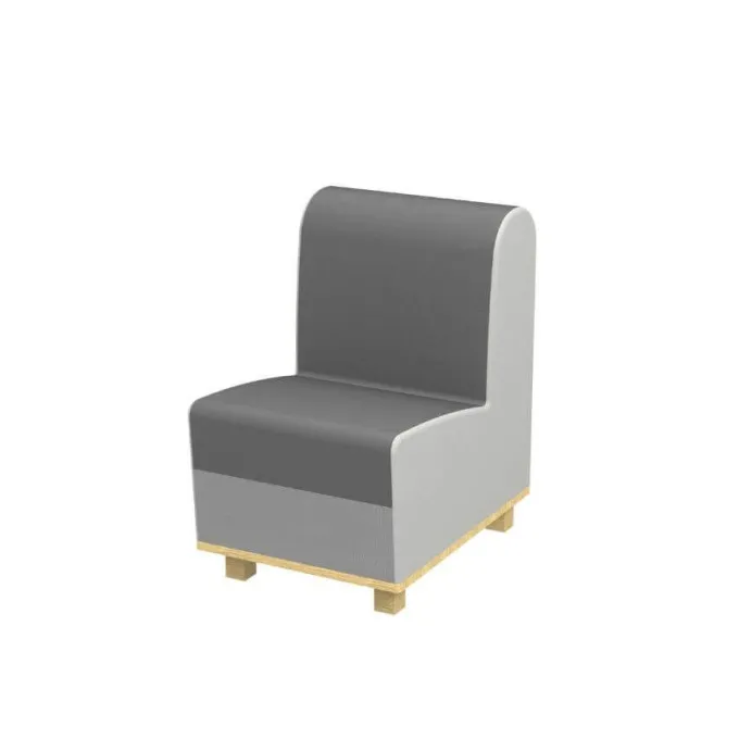 Poltrona con piedini grigio e bianco