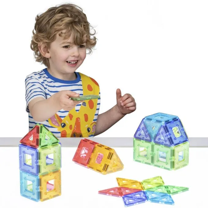 Polydron traslucente magnetico - 48 pezzi