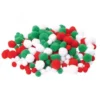 Pompon colori natalizi - 225 pezzi