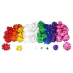 Pompon metallici - 200 pezzi