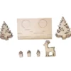 Portacandele natale abete con renna - 5 pezzi