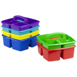 Portatutto con maniglia a 3 scomparti 4 pezzi in 4 colori