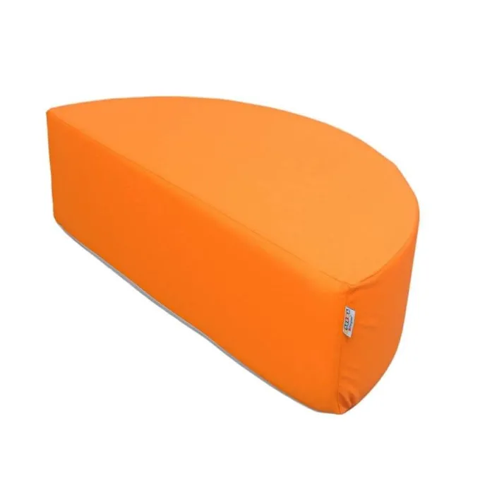 Pouf semicerchio arancione nido