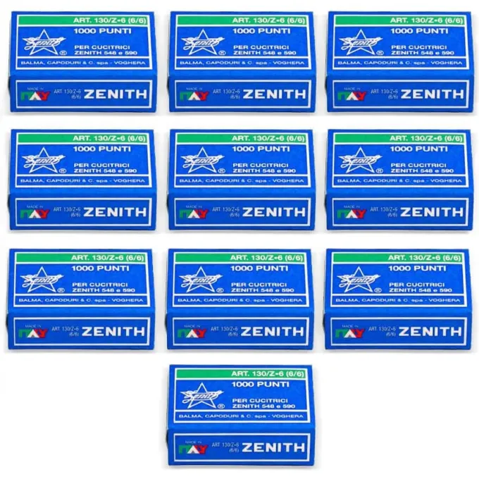 Punti metallici per cucitrice zenith - 10.000 punti dim 6 6
