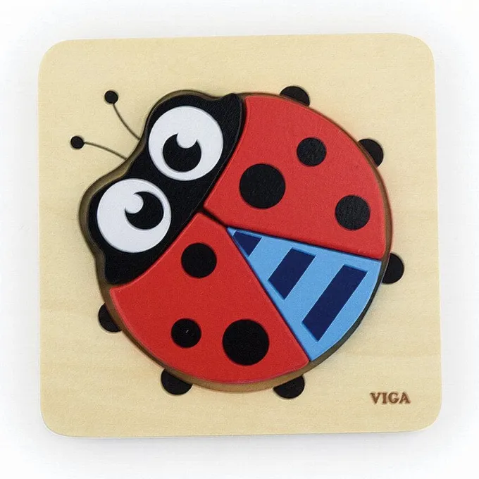 Puzzle a colori coccinella
