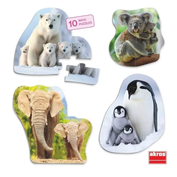 Puzzle animali e i loro cuccioli