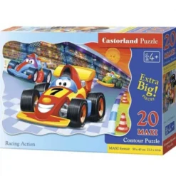 Puzzle da pavimento macchinine in gara