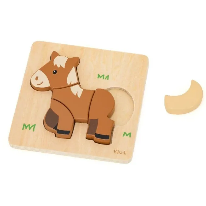 Puzzle in legno ad incastro cavallo