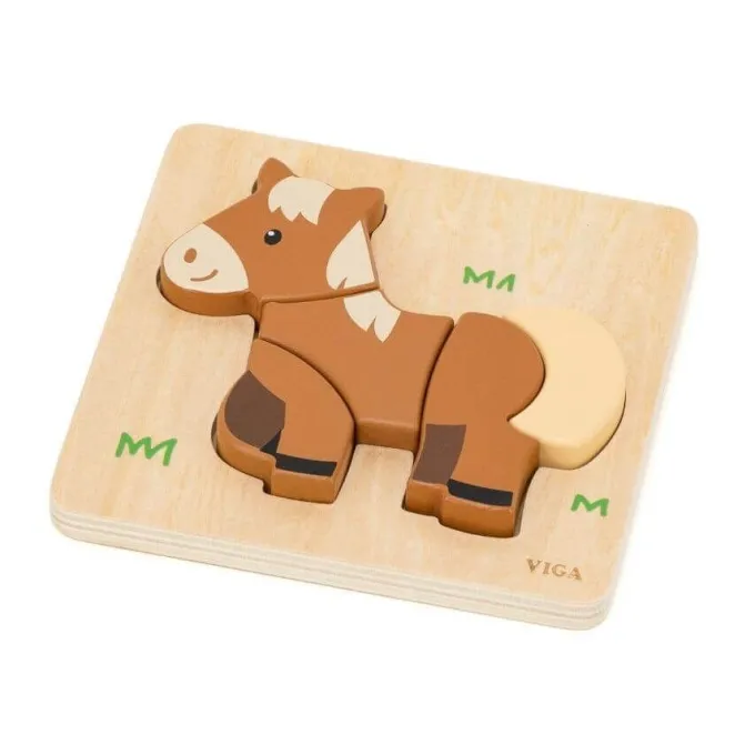 Puzzle in legno ad incastro cavallo