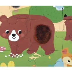 Puzzle tattile animali del bosco