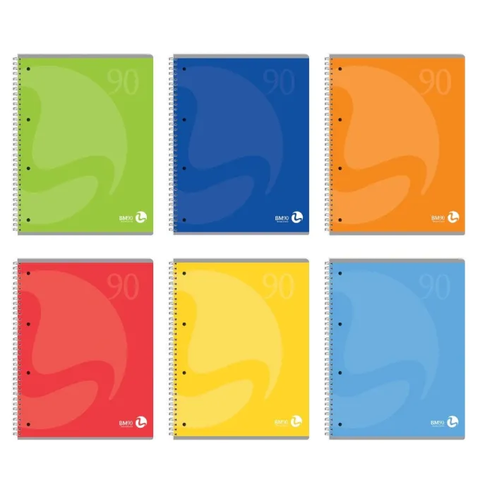 Quaderni a4 spiralati quadretti mm 5 - 5 pezzi