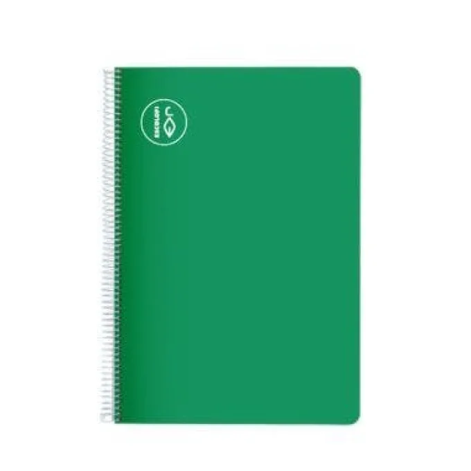 Quaderno a spirale Escolofi A4 - Liscio - Verde