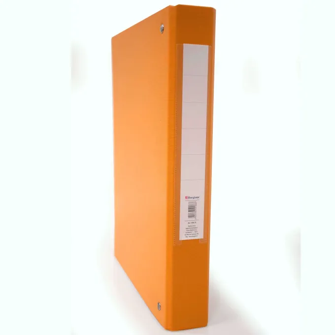 Raccoglitore a 4 anelli borgione arancione dorso cm 4