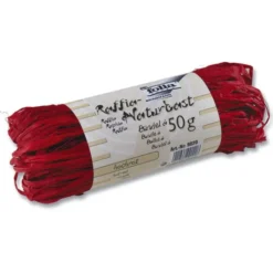 Rafia naturale rossa