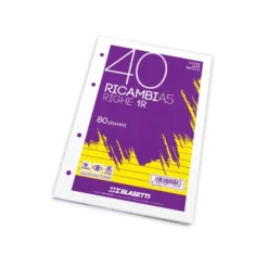 Ricambi per raccoglitori a5 rigo 1r - 40 fogli
