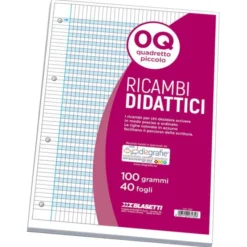 Ricambi quaderni disgrafia 40 ff 100 gr- quadretti mm 5