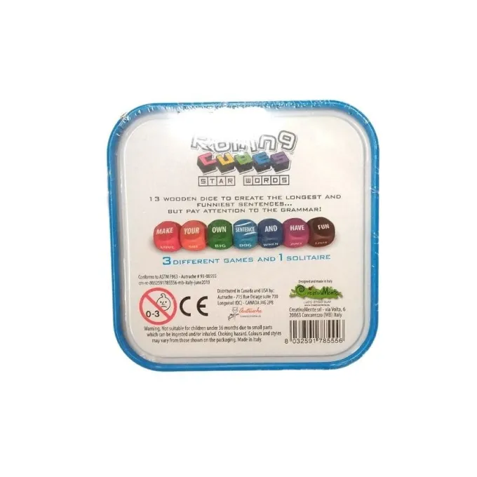 Rolling cubes star words